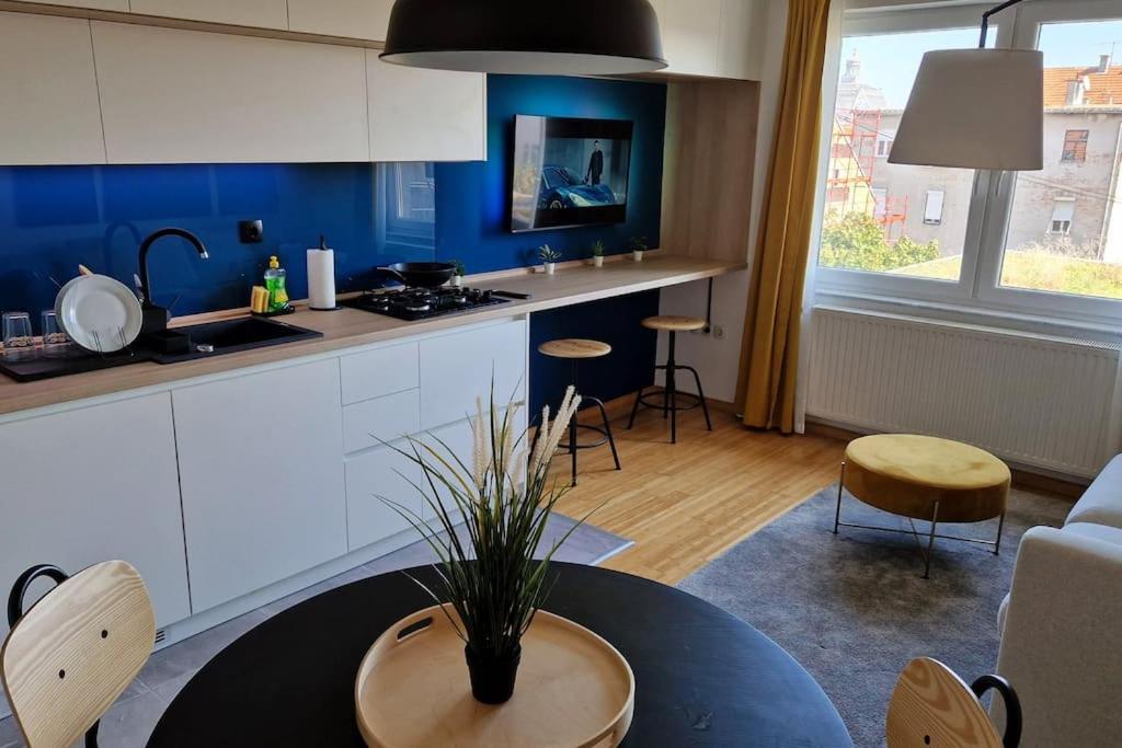 Midnight Blue Oasis - Center, Free Parking Apartment ซาเกร็บ ภายนอก รูปภาพ